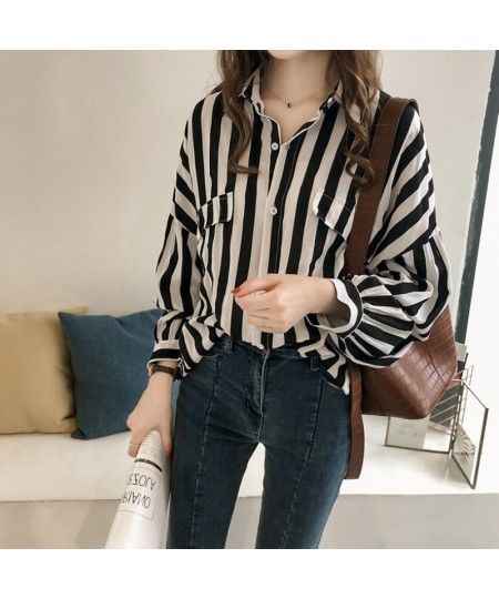 Women's Long Sleeve Loose Casual Polka Dot Striped Floral Office Blouse Shirt Tops $36.30 - Blouses & Shirts