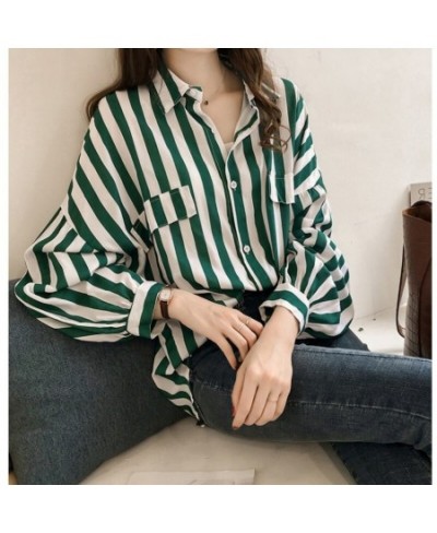 Women's Long Sleeve Loose Casual Polka Dot Striped Floral Office Blouse Shirt Tops $36.30 - Blouses & Shirts