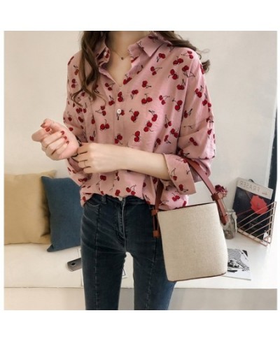 Women's Long Sleeve Loose Casual Polka Dot Striped Floral Office Blouse Shirt Tops $36.30 - Blouses & Shirts