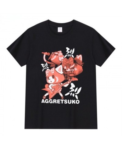 Summer Women Clothing Manga Aggretsuko T-shirt Anime Harajuku Punk Female Fashion Hip Hop Y2k Loose Casual Cartoon Tshirt $26...