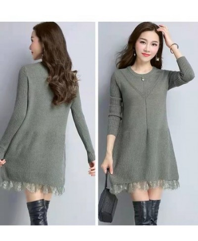 Women's Sweater Loose Thick 2022 Spring Autumn Outer Wear Knitted Bottoming Shirt Female Long Pullover Sweaters Dress $36.44 ...