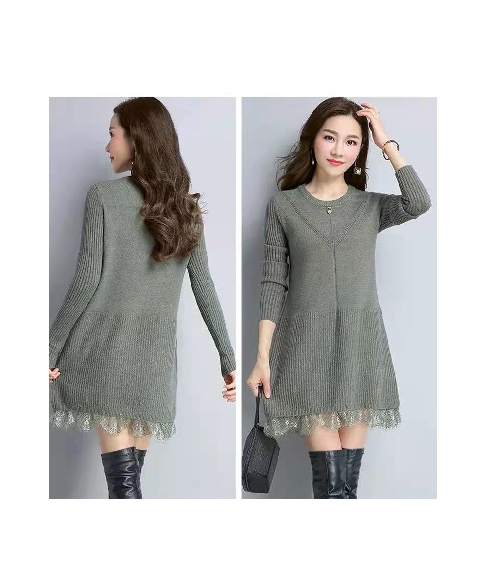 Women's Sweater Loose Thick 2022 Spring Autumn Outer Wear Knitted Bottoming Shirt Female Long Pullover Sweaters Dress $36.44 ...