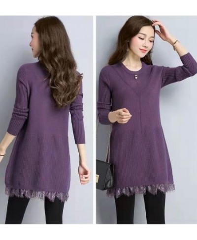 Women's Sweater Loose Thick 2022 Spring Autumn Outer Wear Knitted Bottoming Shirt Female Long Pullover Sweaters Dress $36.44 ...