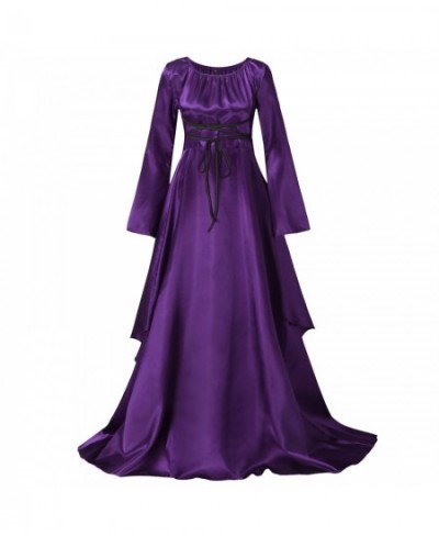 Maxi Dress Medieval Retro Gothic Gown Dresses For Women 2022 Long Sleeve Lace Up Cosplay Evening Party Prom Dress robe femme ...