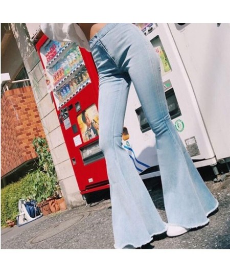 Denim Flared Pants Women Vintage Bell Bottom Jeans Plus Size Warm Autumn Wide Leg Trousers Female Pant Flare Jeans $38.87 - J...