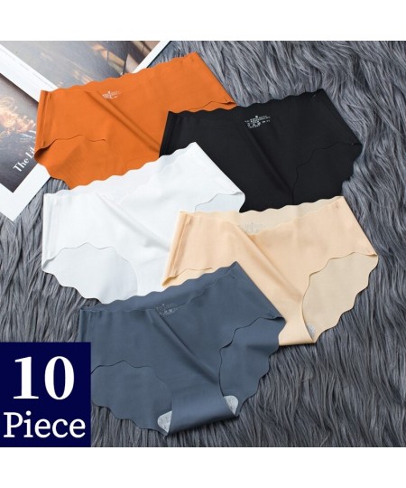 10PCS Seamless Women's Panties Sports Breathable Underwear Girls Comfortable Briefs Satin Lingerie Ruffles Underpants $28.81 ...