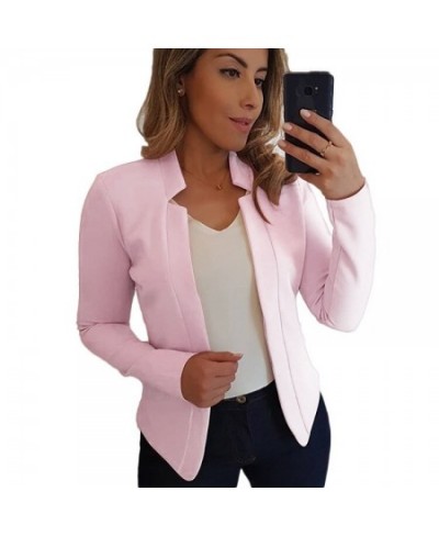 Womens Jackets Women Thin Coat Spring Female Long Sleeve Open Stitch White Coats Femme Plus SIze 5XL Clothes $37.88 - Suits &...