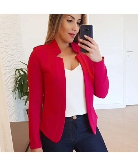 Womens Jackets Women Thin Coat Spring Female Long Sleeve Open Stitch White Coats Femme Plus SIze 5XL Clothes $37.88 - Suits &...