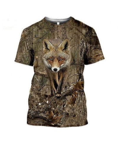 Camouflage Hunting Animal Wild Boar 3d T-shirt Summer Casual Men's T-shirt Fashion Street Women's Pullover Short Sleeve $23.2...