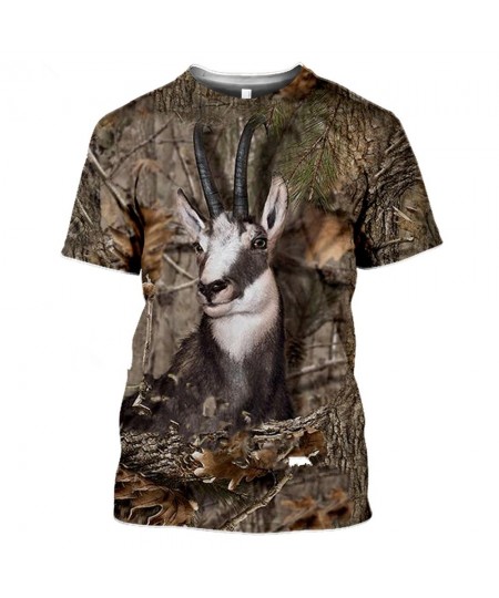 Camouflage Hunting Animal Wild Boar 3d T-shirt Summer Casual Men's T-shirt Fashion Street Women's Pullover Short Sleeve $23.2...