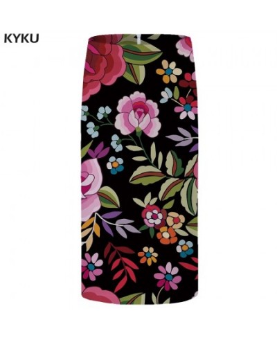 Flower Skirts Women Leaf Party Skirt Large Size Colorful High Waist Sexy Floral Cool Womens Skirt 2023 New Casual $21.97 - Sk...