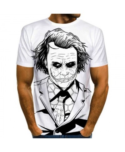 Fashion Summer Clown Joker 3d Print Men T-shirt Joker Face Casual Male Oversized T-shirt Short Sleeve Funny Tops Tee Xxs-6xl ...