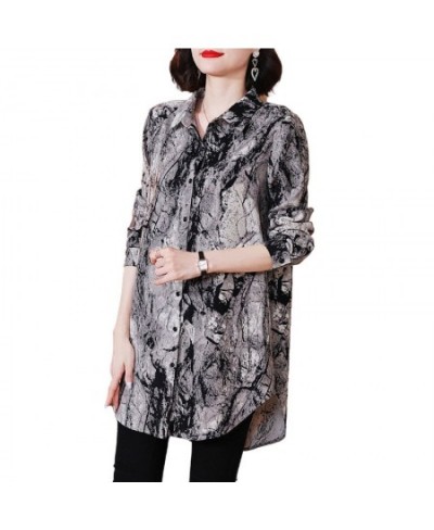 5XL Loose Women Spring Summer Shirts Lady Fashion Casual Long Sleeve Turn-down Collar Printing Blusas Tops TT2030 $38.36 - Wo...