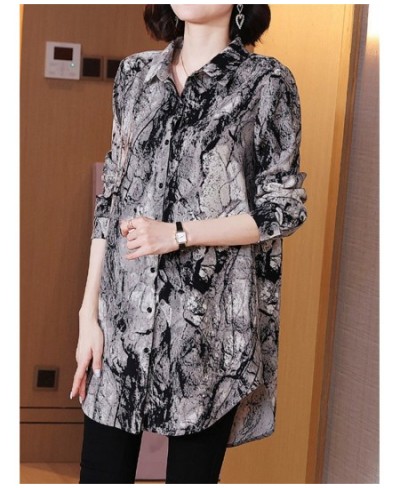 5XL Loose Women Spring Summer Shirts Lady Fashion Casual Long Sleeve Turn-down Collar Printing Blusas Tops TT2030 $38.36 - Wo...