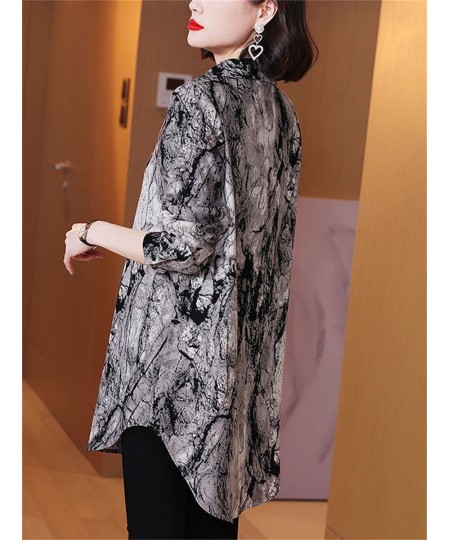 5XL Loose Women Spring Summer Shirts Lady Fashion Casual Long Sleeve Turn-down Collar Printing Blusas Tops TT2030 $38.36 - Wo...