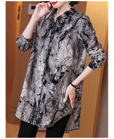 5XL Loose Women Spring Summer Shirts Lady Fashion Casual Long Sleeve Turn-down Collar Printing Blusas Tops TT2030 $38.36 - Wo...