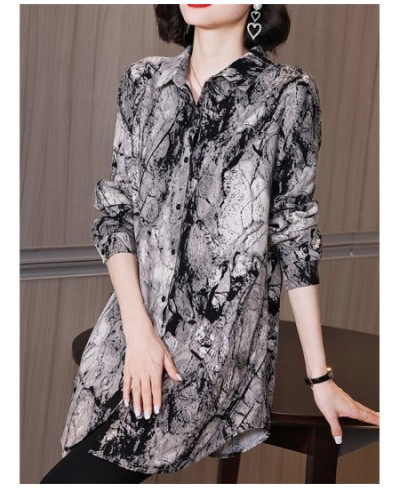 5XL Loose Women Spring Summer Shirts Lady Fashion Casual Long Sleeve Turn-down Collar Printing Blusas Tops TT2030 $38.36 - Wo...