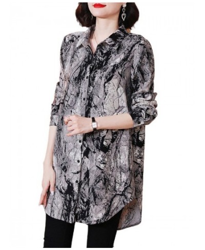 5XL Loose Women Spring Summer Shirts Lady Fashion Casual Long Sleeve Turn-down Collar Printing Blusas Tops TT2030 $38.36 - Wo...