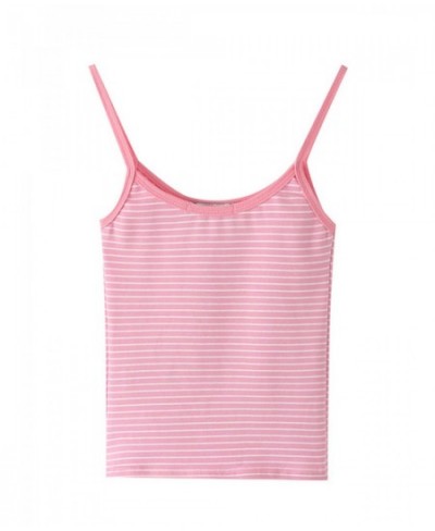 Casual Women Pink Striped Print Soft Cotton Tank 2022 Summer Fashion Ladies Vintage Slim Short Tops Female Chic Crop Top $23....