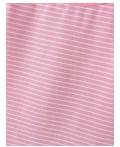 Casual Women Pink Striped Print Soft Cotton Tank 2022 Summer Fashion Ladies Vintage Slim Short Tops Female Chic Crop Top $23....