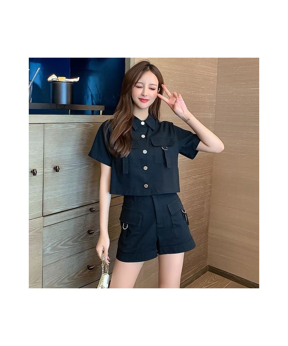 2023 Summer Cargo Women Short Sets Korean Style Fashion Elegant Matching Sets Casual 2 Piece Sets Women's Suit Outfit $41.20 ...