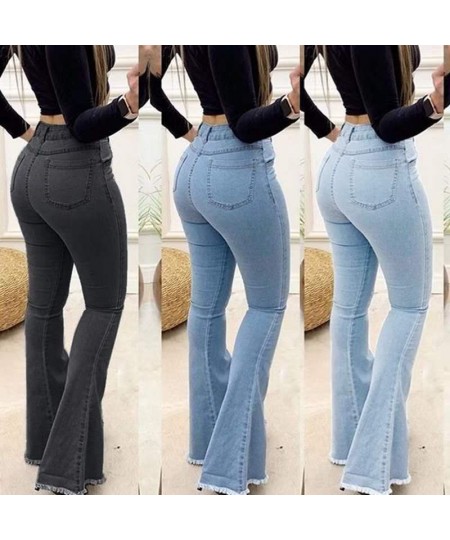 2023 High Waist Ripped Jeans For Women Fashion Slim Hip Lift Stretch Denim Flared Pants Casual Female Clothing S-3XL $46.53 -...