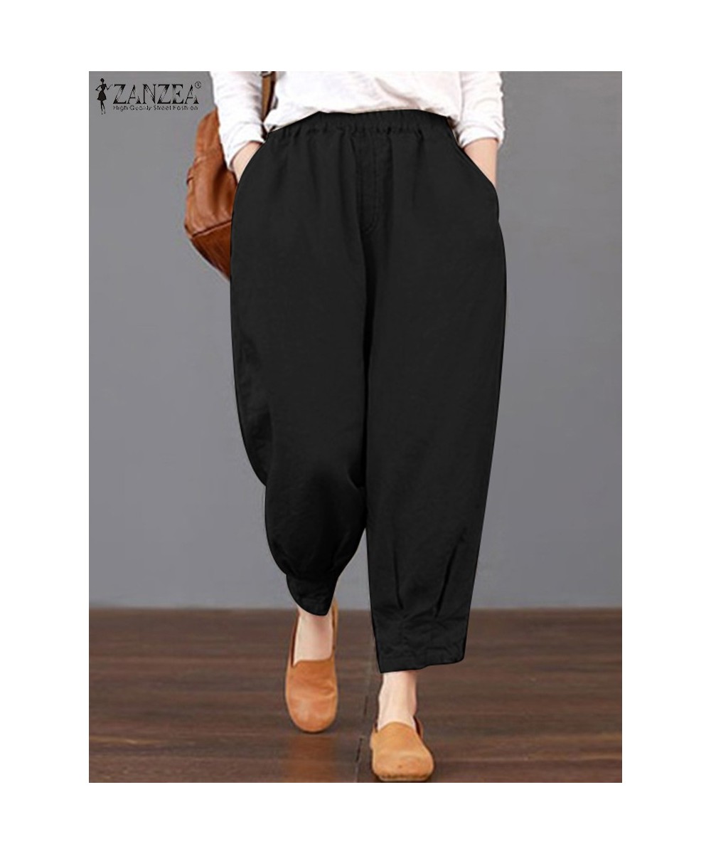 2023 Fashion Causal Pants Women Solid Pant Ankle Length Loose Pantalon Female Holiday Trousers Pure Cotton Oversized $39.04 -...