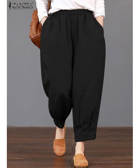 2023 Fashion Causal Pants Women Solid Pant Ankle Length Loose Pantalon Female Holiday Trousers Pure Cotton Oversized $39.04 -...