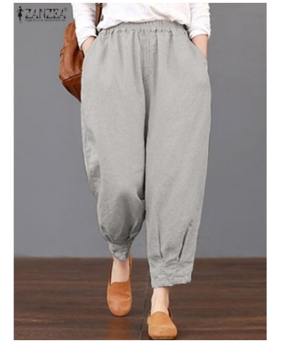 2023 Fashion Causal Pants Women Solid Pant Ankle Length Loose Pantalon Female Holiday Trousers Pure Cotton Oversized $39.04 -...