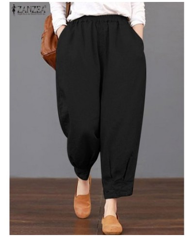 2023 Fashion Causal Pants Women Solid Pant Ankle Length Loose Pantalon Female Holiday Trousers Pure Cotton Oversized $39.04 -...