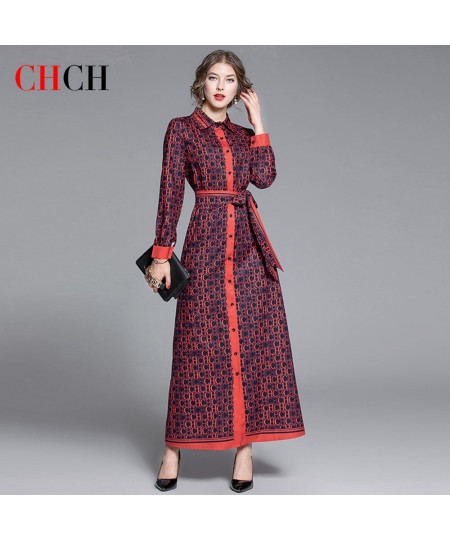 2023 Summer Elegant For Women Lapel Long Sleeve Collar High Waist Print Colorblock Dresses Female Clothing Dresses $89.92 - D...