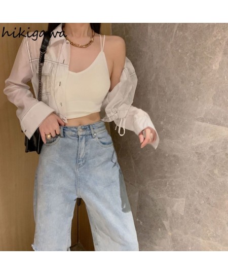 Summer Jackets Women's Clothing Drawstring Long Sleeve Crop Tops Streetwear Fashion Korean Y2k Coat Harajuku Thin Casual $29....