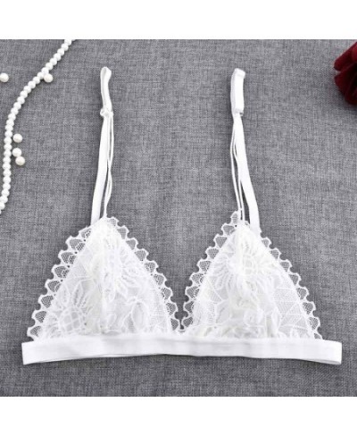 2023 Sexy Women Floral Lace Bra Wire Free Bralette Lingerie Female Seamless Unpadded Transparent Brassiere Intimates $14.99 -...