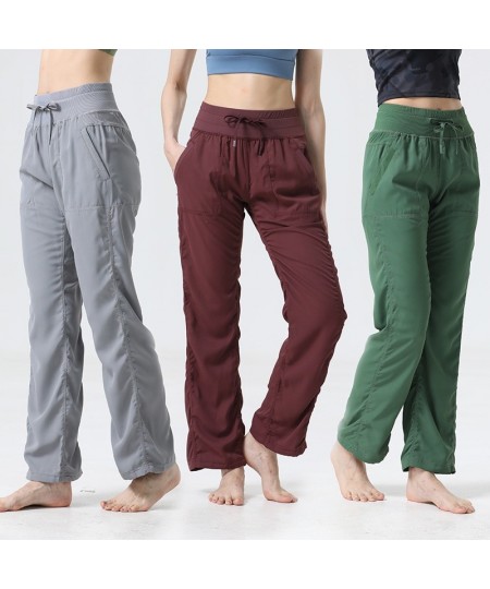 Womens Women's Pants & Capris Loose Workout Dance Studio Waist Sports For Women Casual Gym Yoga Long Wide Leg Pants Trousers ...