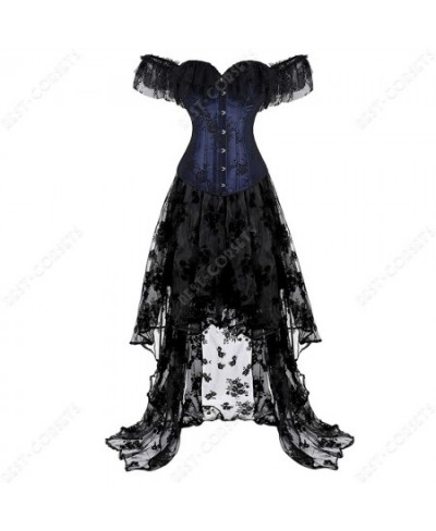 Victorian Corset Dress Costume Women Sexy Lace-Up Corset With Sleeves Floral Steampunk Corset Bustier Dress Plus Size $84.15 ...