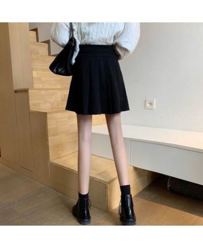 Skirts Women Modern Fashion High Waist Pure Korean Style College Students Streetwear Clothing All-match Chic Autumn Young Lad...