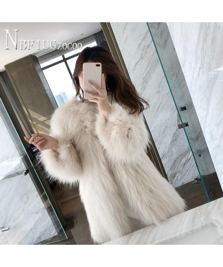 2023 Autumn Winter New Faux Fur Women Coat Fashion V Neck Female Plush Jacket $85.22 - Jackets & Coats