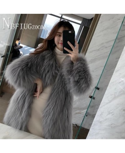 2023 Autumn Winter New Faux Fur Women Coat Fashion V Neck Female Plush Jacket $85.22 - Jackets & Coats