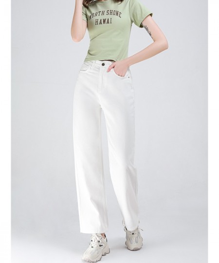 New Wide Leg White Jeans Women Vintage Baggy Straight Denim Pants Summer 2022 High Waist Jeans $45.95 - Jeans