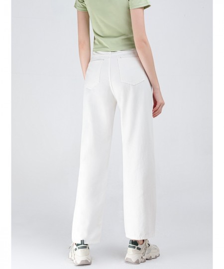 New Wide Leg White Jeans Women Vintage Baggy Straight Denim Pants Summer 2022 High Waist Jeans $45.95 - Jeans