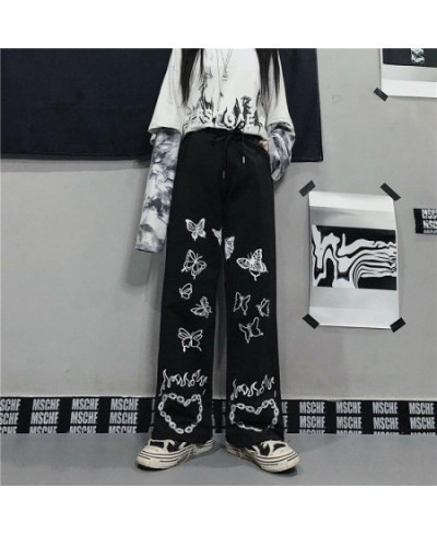 Women Pants Streetwear Gothic Oversized Wide Leg Trousers Casual Hip-hop Y2k Harajuku Femme Pantalon Vintage Dark Pant $33.19...