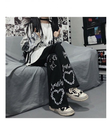 Women Pants Streetwear Gothic Oversized Wide Leg Trousers Casual Hip-hop Y2k Harajuku Femme Pantalon Vintage Dark Pant $33.19...