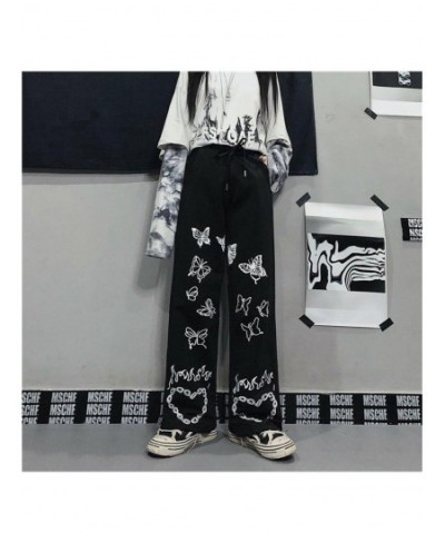 Women Pants Streetwear Gothic Oversized Wide Leg Trousers Casual Hip-hop Y2k Harajuku Femme Pantalon Vintage Dark Pant $33.19...