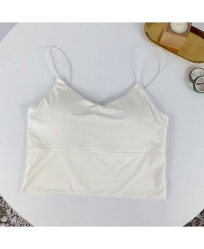 Women Lingirie Tops Vest Casual Cotton Female Spaghetti Strappy Camis Crop Tops For Women Cotton Spaghetti Tops Summer $13.00...