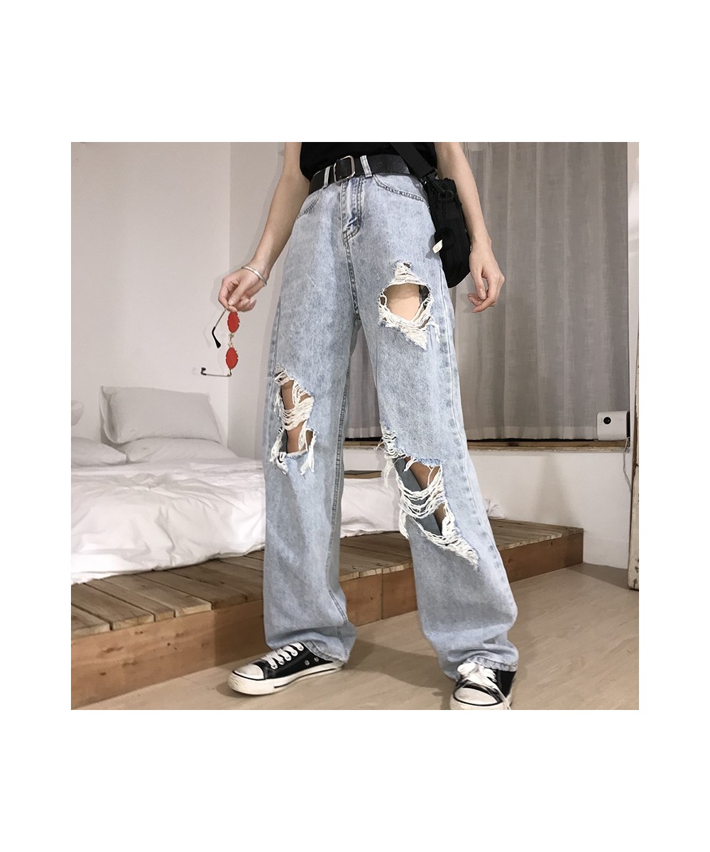 New Women Hip Hop Loose Jeans Pants Vintage Torn Trousers Female Streetwear Plus Size 5XL 2023 Women's High Waist Ripped Jean...