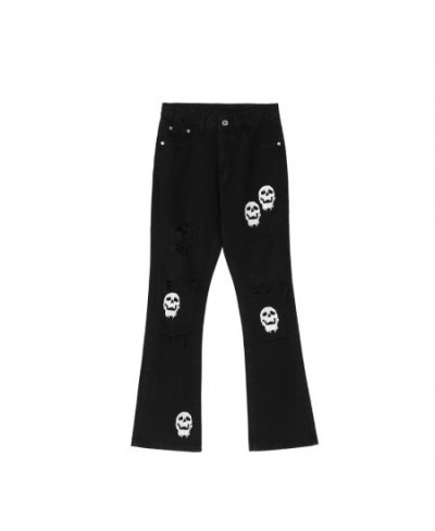 American Skull Weave Hole Jeans Original Men & Women Tide High Street Hip Hop Streetweat Y2K Trousers Mid Waist Jeans Trouser...