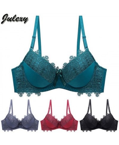 New 2023 Sexy Lace Push Up Women Bra Set Solid ABC Cup Lingerie Underwear For Women Black Red Beige $20.40 - Underwear