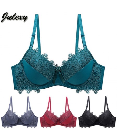 New 2023 Sexy Lace Push Up Women Bra Set Solid ABC Cup Lingerie Underwear For Women Black Red Beige $20.40 - Underwear