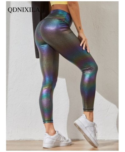 Women's Leggings Bright Leather Gym Sports Tights Sexy Yoga Pants High Waist Push Up Fitness Workout Female Leggings Sportswe...