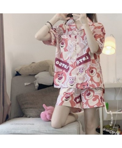 Lotso Women's Pajamas Sets Y2k Loungewear Sleepwear Suit 2 Peices Loose Casual Home Clothes Short Sleeve Nightwear Ladies $34...